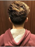 外国人風かきあげヘア /ヒロ銀座/田町/三田/理容室/床屋