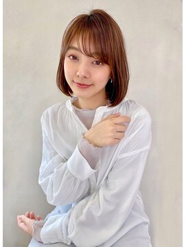 レイラバイアフロート 吉祥寺(Lila by afloat) 前髪の抜け感が可愛いナチュラルボブ【アフロート吉祥寺 緒方】