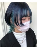 グラスペディア(graspedia)&nbsp;マッシュウルフ　インナーカラー　アクアブルーデザイン4ｍ