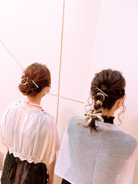 ヘアメイク ジェイエム ルーズシニヨン&ヒモアレンジ