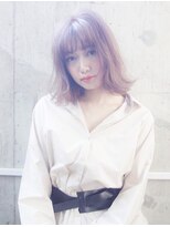 エルピス(elpis)&nbsp;ボブディ 無造作カール デザインカラー スタイル