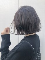 アンドチル 渋谷(AND CHILL) 透明感ダークアッシュ/波巻き/切りっぱなしボブ【ANDCHILL渋谷】