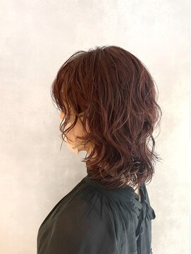 アイディール(:ideal) 20代30代40代☆ネオウルフにパーマスタイル♪夏に◎ピンクカラー