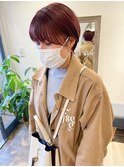 *高塚*大人可愛いマッシュショート丸み前髪ピンクブラウン