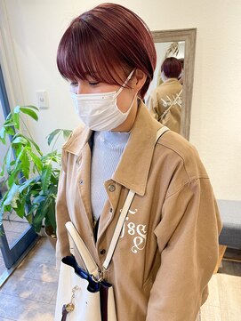 メルト 吉祥寺(melt) *高塚*大人可愛いマッシュショート丸み前髪ピンクブラウン