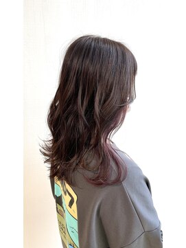 ナンバー(number+) 20代30代大人かわいいインナカラーピンクイヤリング