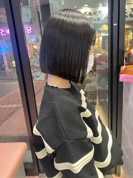 ロンドポレール 北千住(Lond polaire) 地毛風縮毛矯正×切りっぱなしボブ