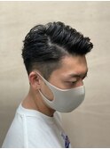七三　オールバック　田町　理容室　顔剃り　床屋　ツーブロック