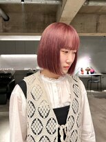 リール(rire)&nbsp;デザインカラーレイヤーカットウェットヘア夏オリーブベージュ