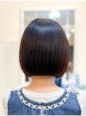 小顔ネビージュワンレン/縮毛矯正/髪質改善/ツヤ髪/くせ毛