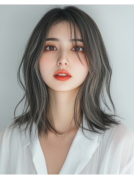 ピーチ バイ ニューヨークニューヨーク(a Peach by NYNY) 白髪ぼかしハイライトベージュカラーコンパクトボブ