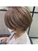 ハンサムショート×ピンクベージュ◎大串弥生