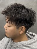 【メンズ】アップバングショート ツイスパ/ツーブロック