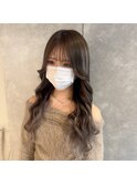プルエクステ/バレイヤージュ/アッシュブラウン