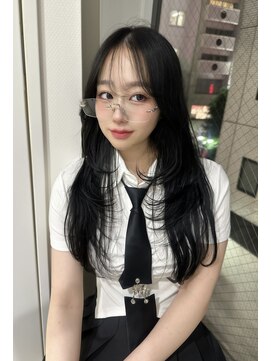 ユーフォリア 渋谷グランデ(Euphoria SHIBUYA GRANDE) 韓国ヘア レイヤーカット ダークグレー SAYAKA