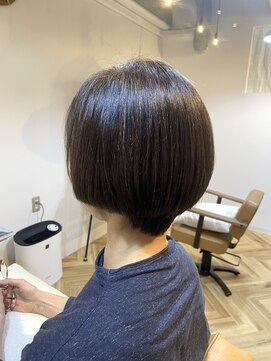 硬さ・パサつき解消！柔らかさを感じる暗髪ボブ×髪質改善