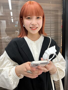 ヌープヘアーアイス(NUUP.hair ici) ブリーチなしでできるオレンジピンク