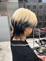 ギークス(GEEKS)&nbsp;【GEEKS渋谷】センターパートウルフ/エンドカラー/韓国風ヘア