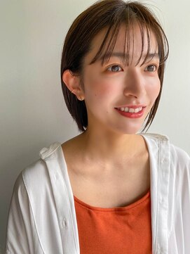 コカブ 本山(KOCHAB) シースルーバング/ブラウンカラー/ショートボブ