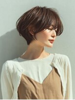 ハピネスフィール 宇治店(Happiness FEEL)&nbsp;センターパート丸みショートボブ