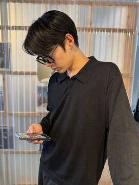 PARKiiiNG 心斎橋　ブリーチ/ダブルカラー/パーマ/メンズ【パーキング】 刈り上げセンターパート