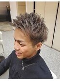 波巻きツイストスパイラル/刈り上げセンターパート/豊田