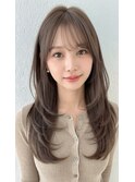 ワンカールストレートレイヤー/縮毛矯正/髪質改善/.ミントカラー