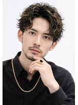 バーバーショップテト(barber shop tete)&nbsp;スパイラルシャドウパーマセンターパート