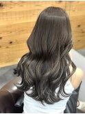 10代20代イエベブリーチ無しワンカラー透明感オリーブグレージュ