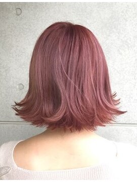 クリープ(Cleep) シースルーベリーピンク★外ハネレイヤーボブ