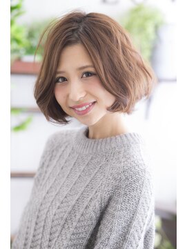 ミエル ヘア 新宿(miel hair) ゆるウェーブボブ