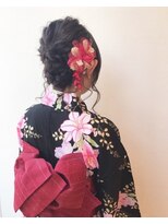 ピーディーフィノ 大通(PD fino) 浴衣編み込みヘアアレンジ