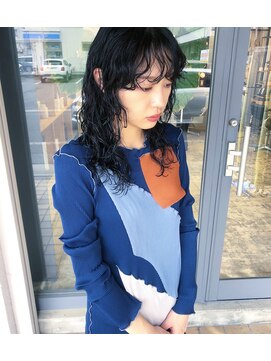 マメ(mame) ロング/リアルパーマ/ダークブルージュ