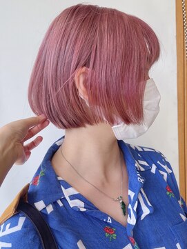 モリオフロムロンドン 原宿本店(morio from London) 【morio 原宿】前上がりぱっつんボブ　大人可愛い丸みボブ　宮本