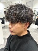 メンズカット波巻きスパイラルメンズパーマアイブロー眉毛カット
