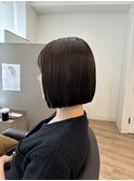 地毛風ストレート　縮毛　切りっぱなし　軽めボブ　ストレート