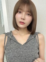 ミンクス渋谷スマートサロン(MINX shibuya smart salon)&nbsp;シアーカラー ショート 姫カット ダークアッシュ 魅力倍増カール