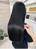 韓国 くびれロング レイヤー ワンホンヘア 小顔前髪