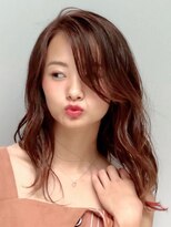 ルバートギンザ(rubato ginza)&nbsp;毛量多めのレイヤースタイル×レッドブラウン