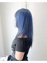ミュー(Mu) アイスブルー　裾カラー　デザインカラー