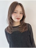 くすみベージュマロンベージュホワイトブロンド細めハイライト