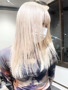 ツキ 横浜店(tuki) ミルクティーベージュダブルカラーケアブリーチインナーカラー