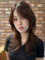 ボコカ(bococa) 大人女性ロングレイヤーレッドブラウンカラー