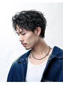 MEN’S HAIR/波巻きツイストスパイラル/リバースセンターパート