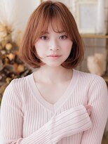 カバーヘア ブリス 志木南口駅前店(COVER HAIR bliss) ブリーチなしピンクベージュ前下がりひし形レイヤーボブ30代a