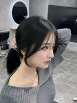 ジーニー 千葉(GENiE)&nbsp;結んでも可愛い顔周りカット/くびれ顔周り/長め顔周り[佐藤]