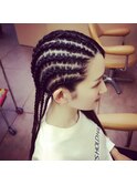 ヘアセット  コーンロウ