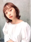 ふわっと質感の外ハネミディアムパーマ