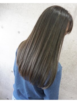 ヘアテリア リュウ 大塚(hair teria ryu) 白髪ぼかしハイライト&赤み消しマットブラウンベージュ