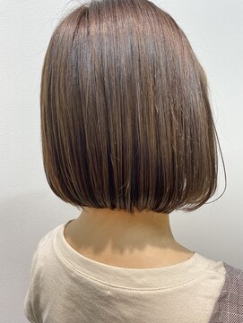 ヘアーラボ ハチ(HAIR LABO HACHI) ナチュラルボブ×オリーブブラウン